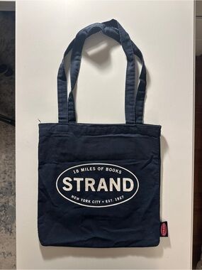 Navy Blue The Strand Canvas Tote Bag 13"